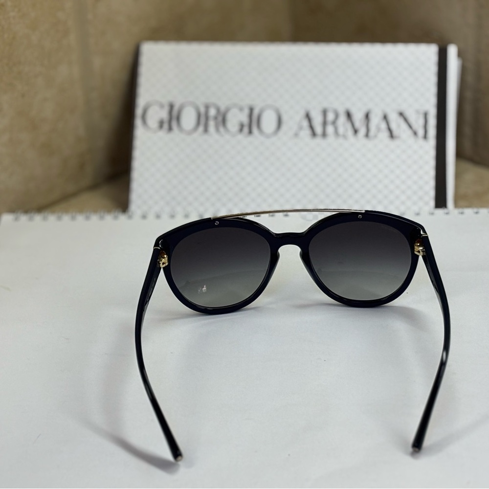 New Giorgio Armani 8086 5543/8G Double Bar Dark Blue Sunglasses. Unisex - Picture 8 of 15
